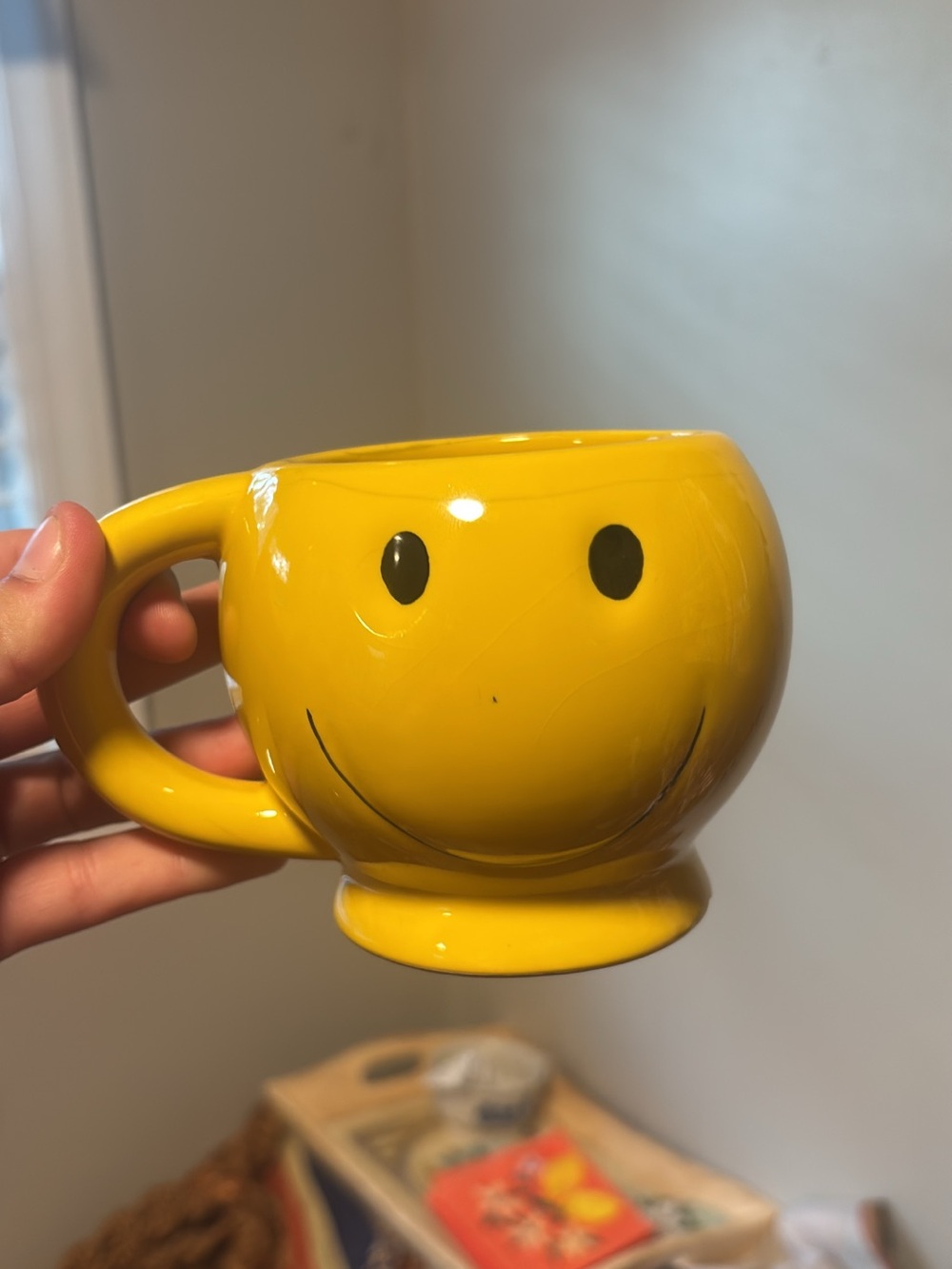 Yellow Smiley Face Ceramic Mug